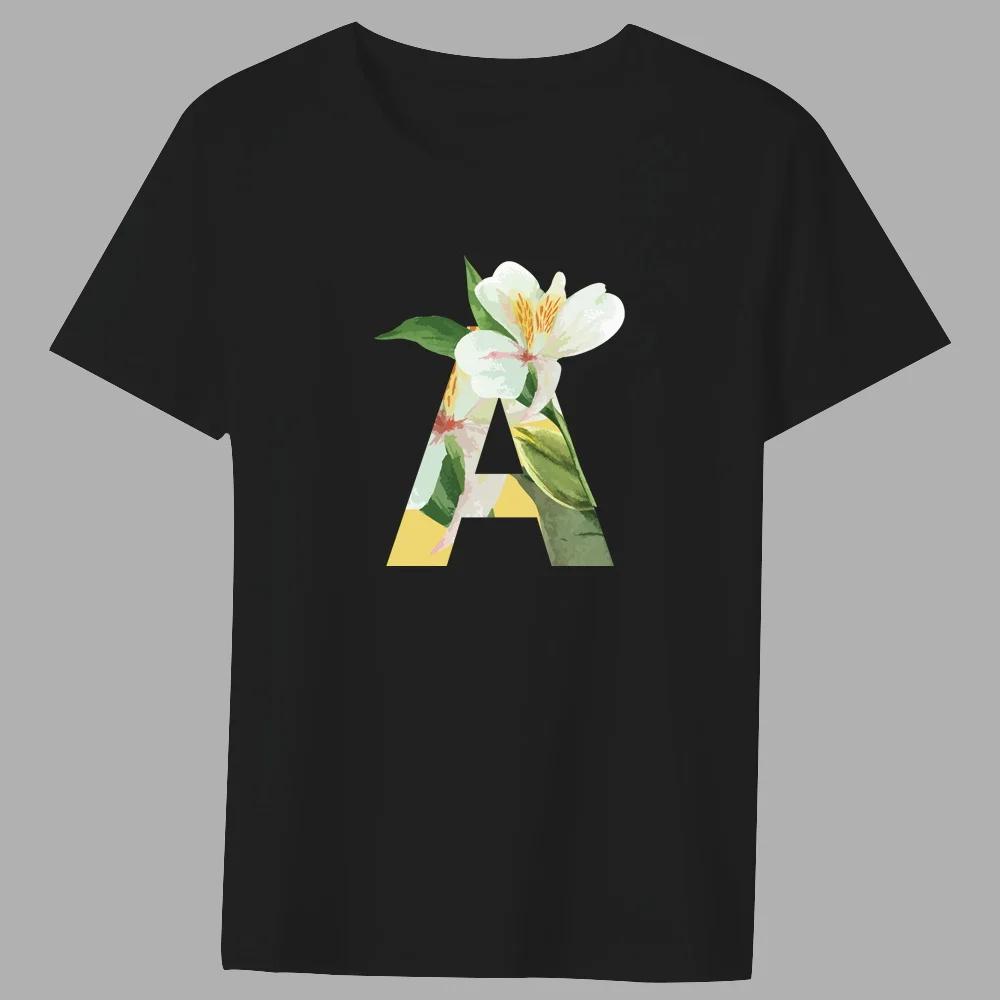 

Men s Classic T-shirt Casual O-neck Floral Lettern Printing Pattern Series Commuter All-match Breathable Black Shirt XXXXXL чёрный