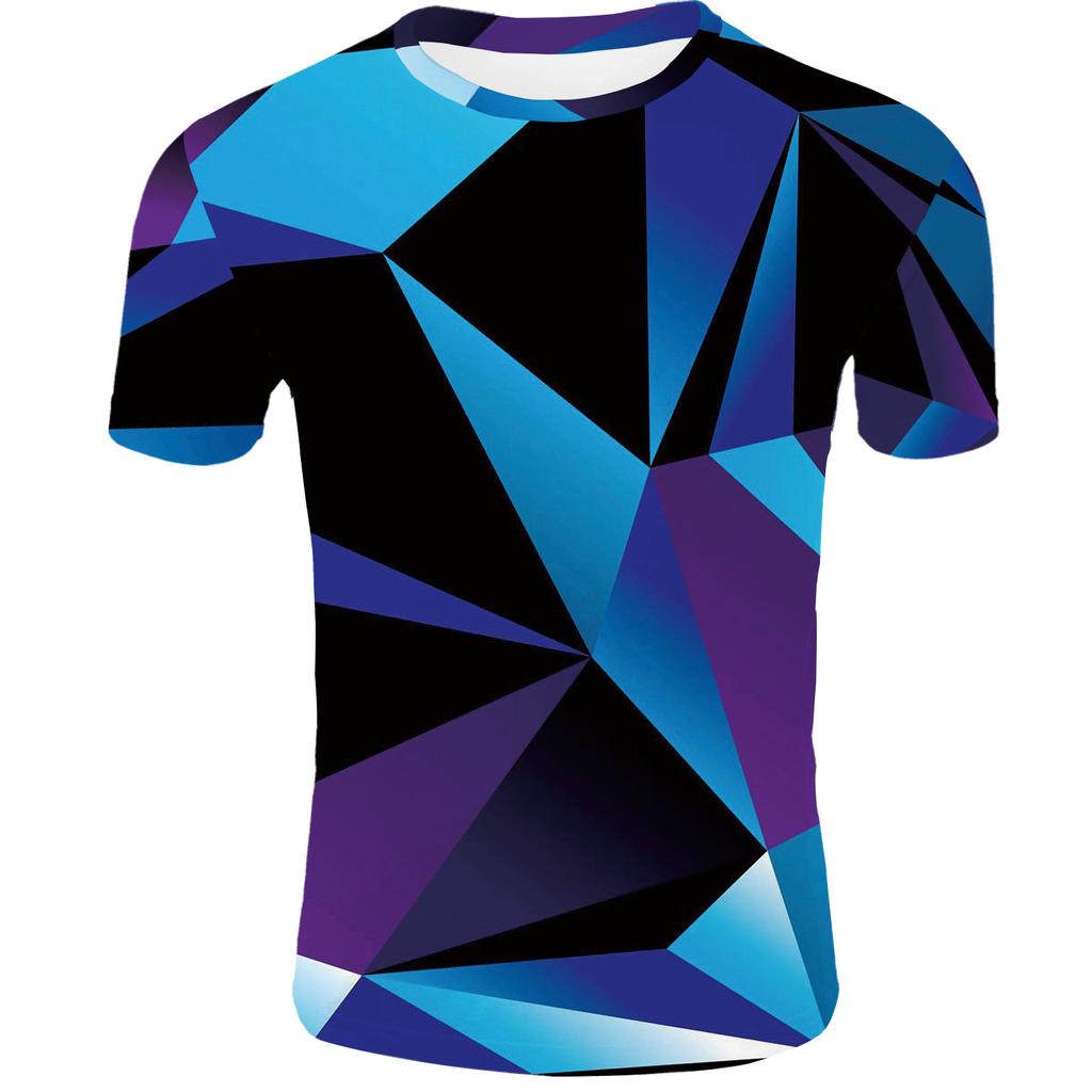 Creative 3D Digital Printed T-shirt for Men's Short Sleeves Tops