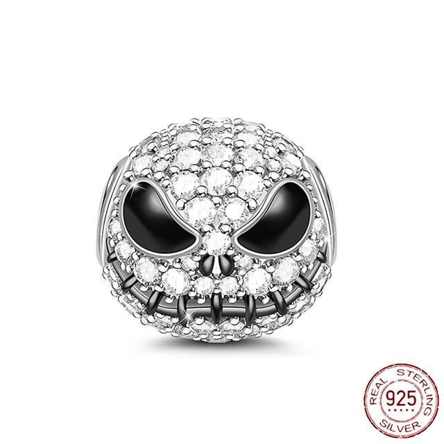 925 Sterling Silver Halloween Cartoon Pumpkin Ghost Cute Cat Beads Fit Original Fashion Bracelet Charm Women Diy Jewelry Gift