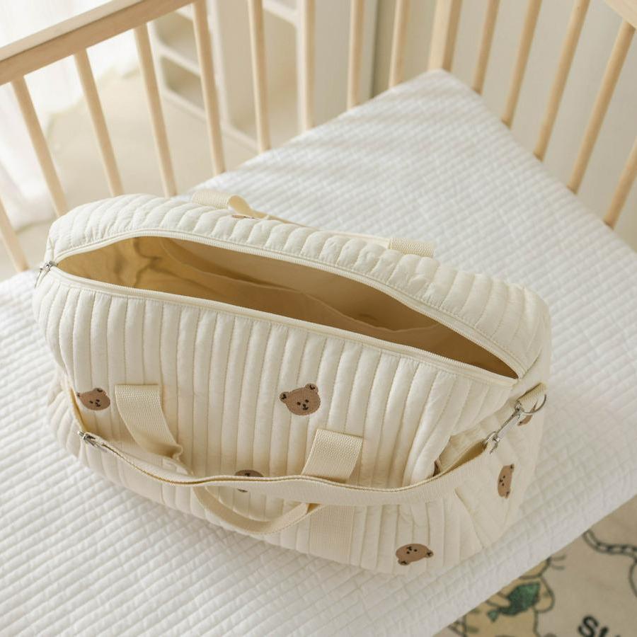 Pastoral Embroidery Travel Bag - Large Capacity, Lightweight, Portable Boston Messenger Handbag