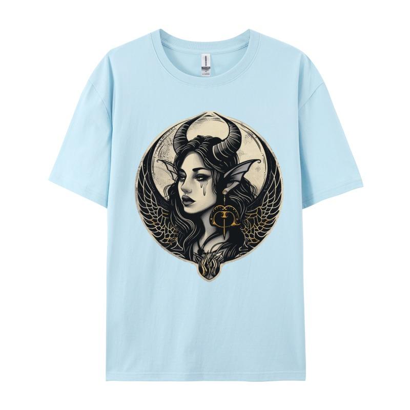 Vintage Liliths In Tears Cotton Mens T-shirts Game Normal Tops & Tees New Coming Black Graphic T Shirts Camisas