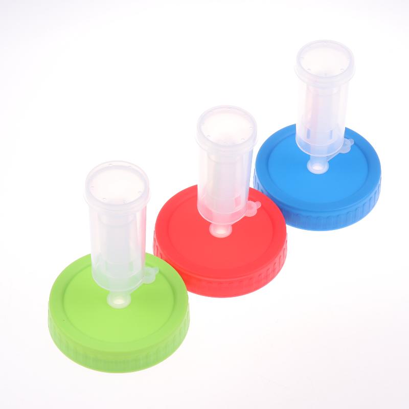 Waterless Fermenting Airlock Lids Covers With One-Way Exhaust Valves For Wide Mouth Mason Jar Sealed Lid Kitchen Supplies