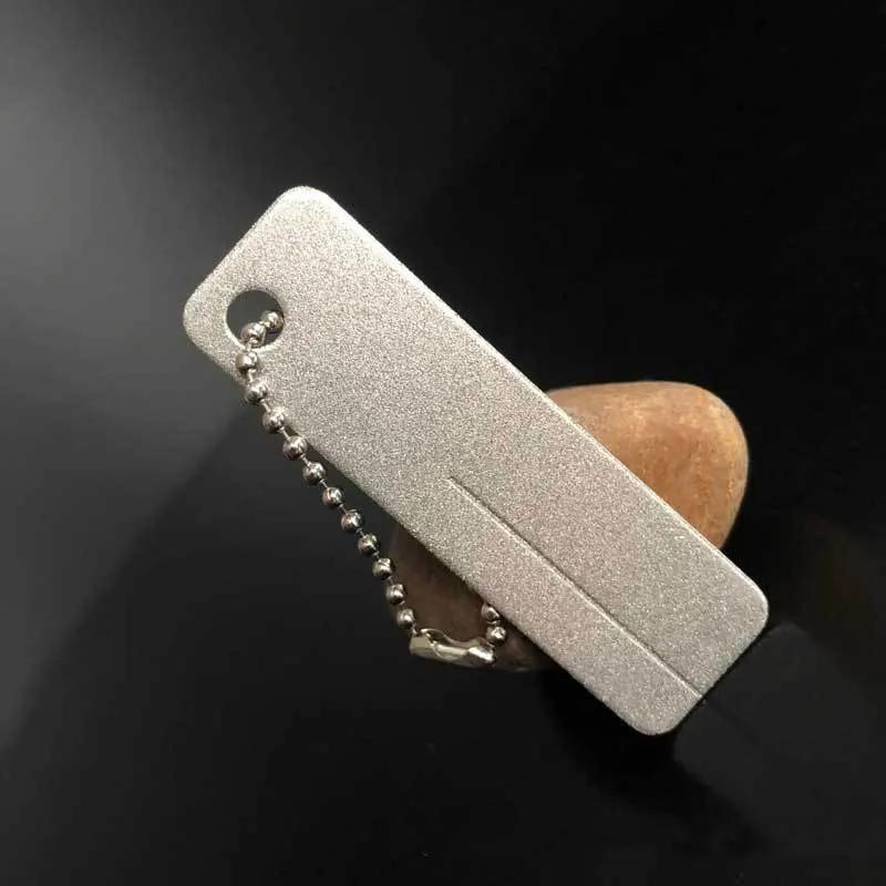 Fishing Hook Sharpener Portable Diamond Stone Fish Hook Sharpen Tools Knife Whetstone Keychain for Outdoor Fishing Accessories