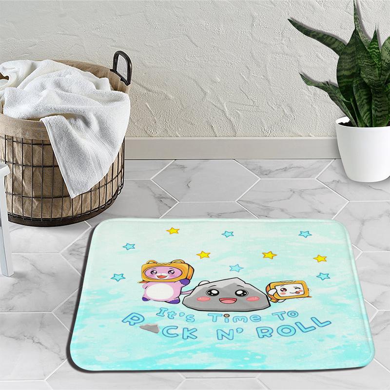 Lankybox Boxy Foxy Rocky Cartoon Teppich Schlafzimmer Dekoration Matte Anime Outdoor Teppich Rutschfester Teppich Geburtstagsgeschenk
