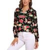 Camicia Colorata con Cavalli a Manica Lunga Camicie da Donna Cavalli Segreti Corse Camicie Vintage Top da Strada Femminili Primavera Estate