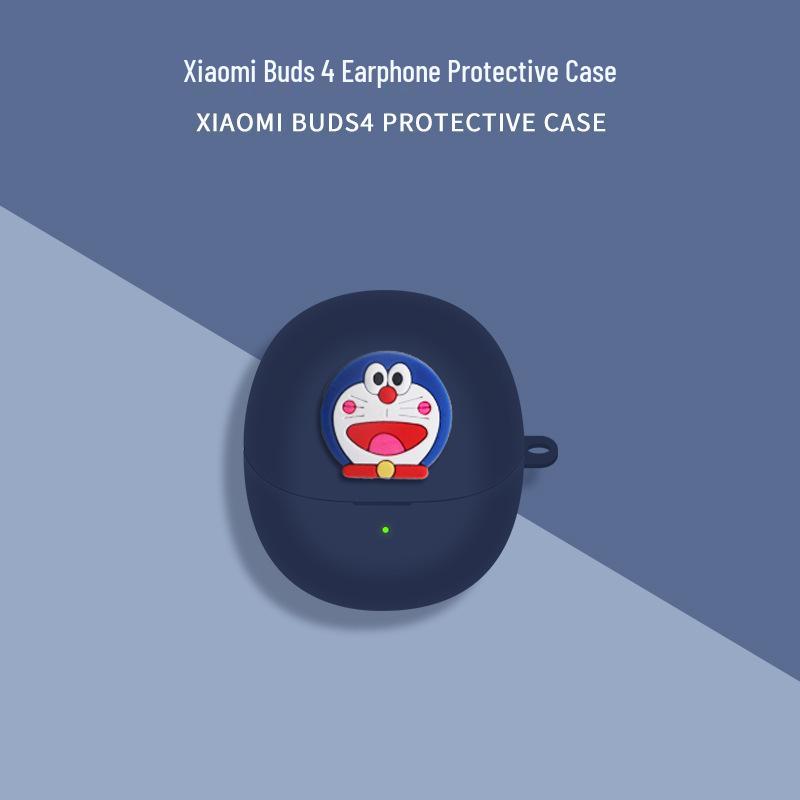 Xiaomi Buds 4 Silicone Protective Case - Anti-Fall Wireless Earbuds Cover Protective Case for Xiaomi Buds 4