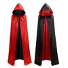 JUTOSU Halloween Cape, Dracula Style, for Kids and Adults, Makeup Costume Prop, Devil, Vampire, Wizard, Red and Black Reversible, Unisex Cape Robe,