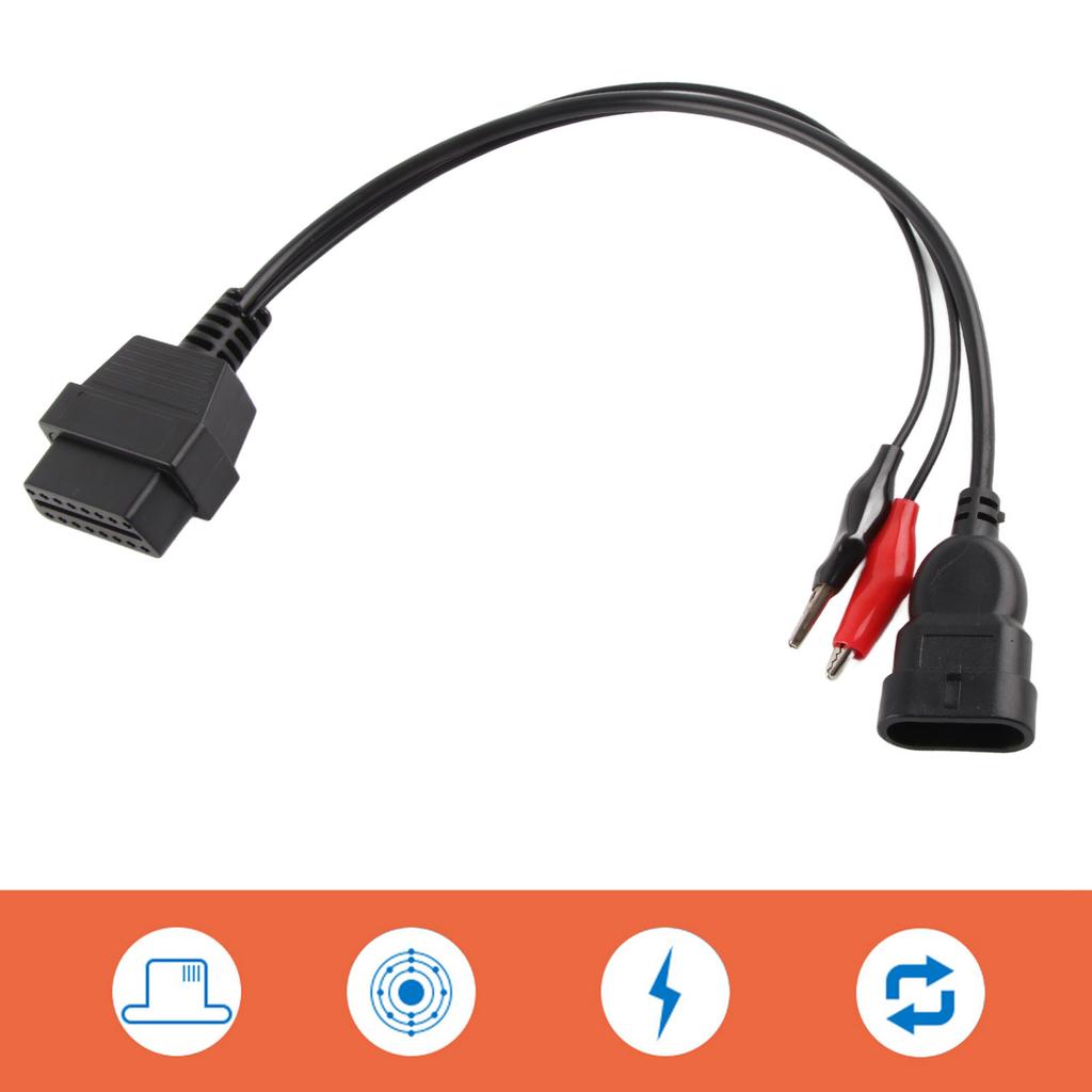 3 Pin To 16 Pin OBD2 Adapter Connector Diagnostic Cable for Fiat Alfa Lancia