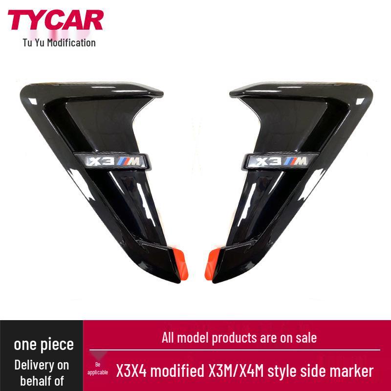 

BMW X3/X4 G01/G02 Side Marker Fender Thunder Edition Trim X3M Upgrade - Gloss Black