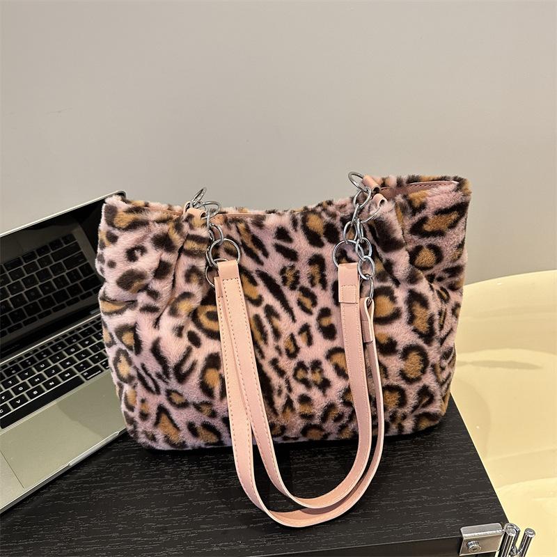 

Large capacity tote bag 2025 summer new foreign style big bag Korean version fashion leopard print shoulder armpit bag trend