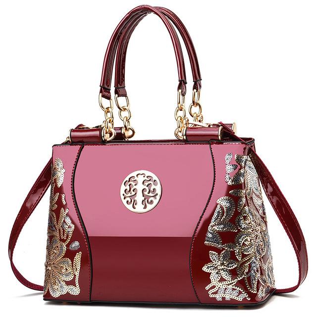Aliwood Stickerei frauen Tasche Europa Trendy Luxus Handtaschen Leder Schulter Taschen Große Kapazität Frauen Umhängetaschen
