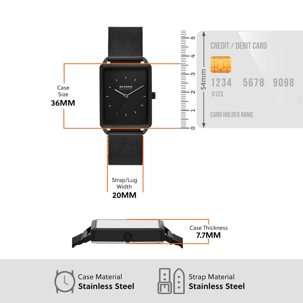 Skagen HAGEN SKW6928 Men's Wristwatch, Black