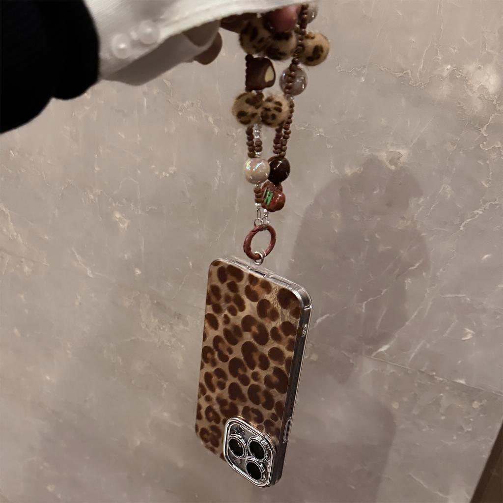 Retro Hot Girl Leopard Print Bracelet Apple 16 Mobile Phone Case IPhone 17 Suitable for 14pronax Light Luxury 13 Lens Film