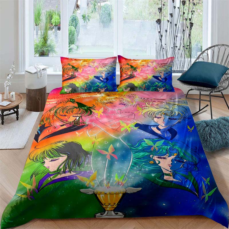 Nuovo Set Biancheria da Letto Deluxe a Tre Pezzi del Cartone Animato Sailor Moon 2026, Include Biancheria da Letto Matrimoniale e King Size, Regalo Perfetto per le Feste