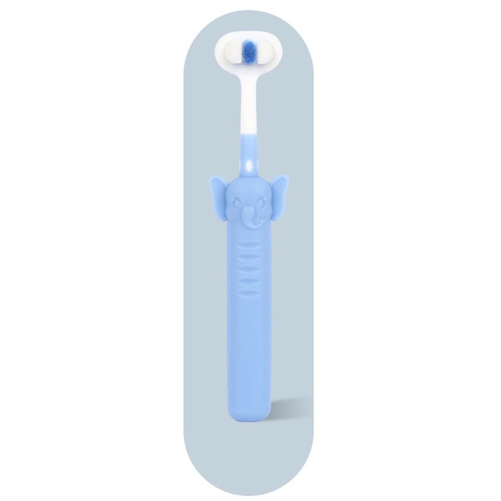 Soft Bristles Triple Sided Toothbrush Candy Color V-shaped Three-sided Toothbrush  Household