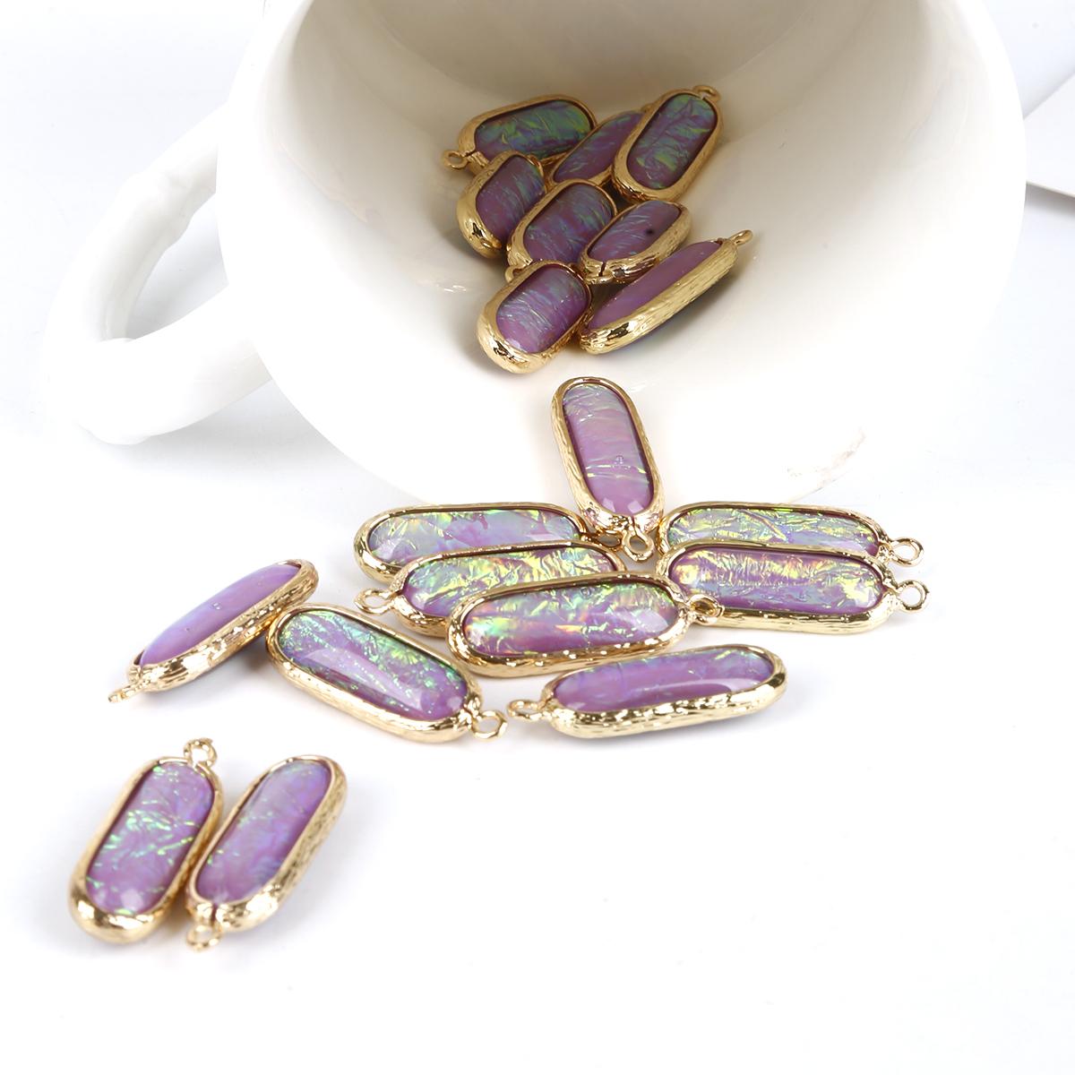 2 шт. подвески из смолы овальные позолоченные подвески для изготовления ювелирных изделий серьги аксессуары браслет