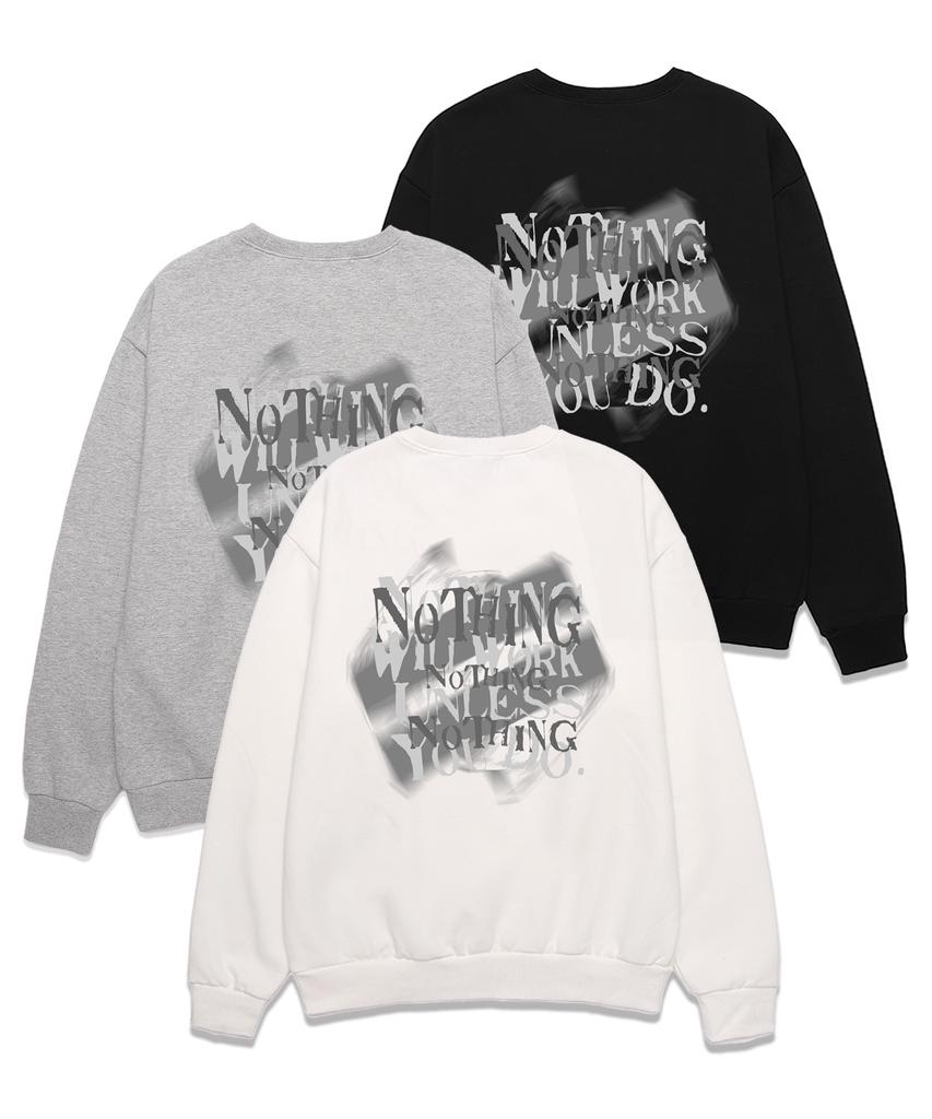 SHIRTER Nothing Blur Sweatshirt (Sls026) Black (Type A)