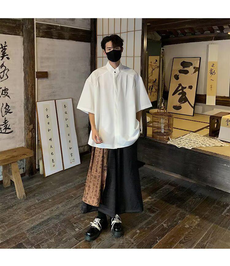 2025 Men's Summer Chinese Style Loose Casual Shirt - Trendy National Tide Design
