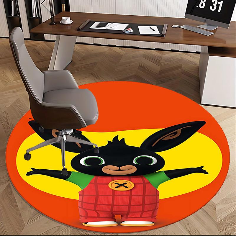Bing Rabbit, Chair mat Round Rug Office carpet, Machine Washable, Non slip, Suitable for Living Rooms, Bedrooms