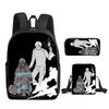 Classic Funny Fire Force season 3 3D Print 3pcs/Set pupil School Bags Laptop Daypack Backpack Inclined shoulder bag Pencil Case