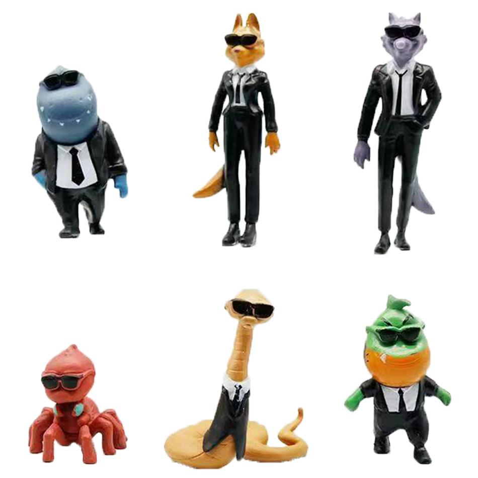 

High Quality New Movie The Bad Guys action figure Toys Kawaii Wolf Piranha Snake Shark Tarantula Anime Doll PVC Animal Toy Gift