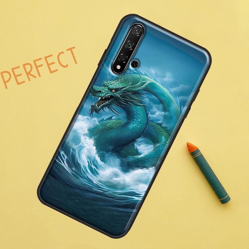 Chinese Style Crane Dragon For Huawei Nova 5T 9 10 SE 7i 8i 11i 12i Y60 Y61 Y70 Y72 Y73 Y90 Y91 P20 P30 P40 Lite Case
