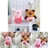 New Lucky Fortune Animal Plush Doll Keychain Soft Cartoon Backpack Hanger