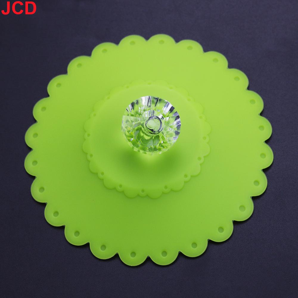 JCD Reusable Silicone Cup Cover with Artificial Diamonds Anti-dust Thermal Insulation Cup Lid Seals Mugs Cover Drinkware Parts