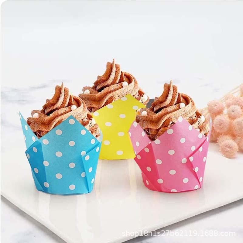 50/100pcs Multi-style Cupcake Liner Baking Cup For Wedding Party Caissettes Tulip Muffin Cupcake Paper Cup Oilproof Cake Wrapper