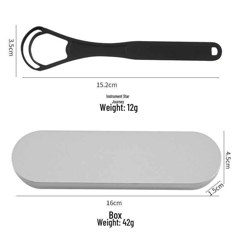 Zhou Stainless Steel Tongue Scraper & Cleaner - Reduce Bad Breath, Wash & Scrape Tongue.