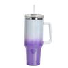 Handle Insulated Cup Ice Cream Cup Car Large Capacity Stainless Steel Rainbow Paint 40oz Car Cup Straw