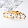 Stainless Steel Bangle for Woman Luxury Quality Jewelry Fashion Woman Crystal Bracelets Not Fade