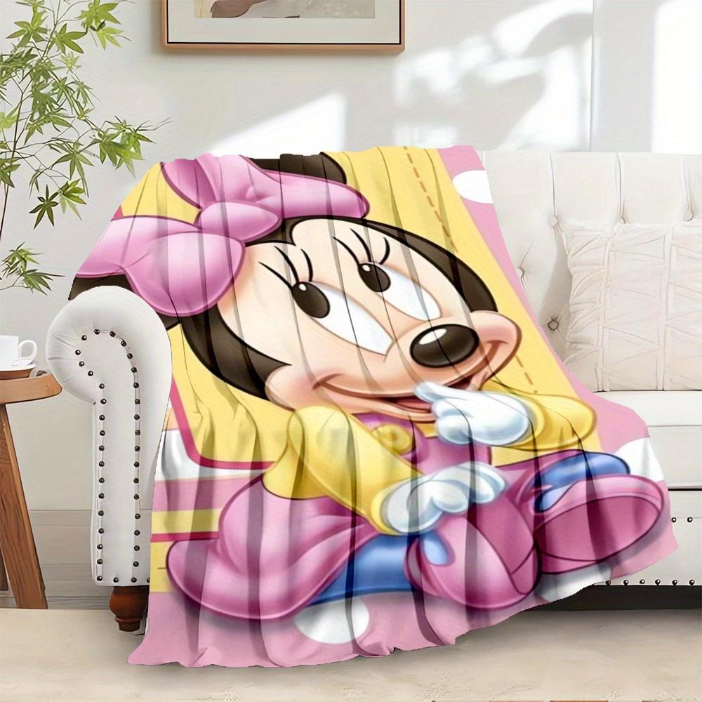 

1 pc Flannel Cute Minnie Mouse Cartoon Pattern s Bed Sheet Sofa Blanket Birthday Gift Home Decorationc102 130x150cm