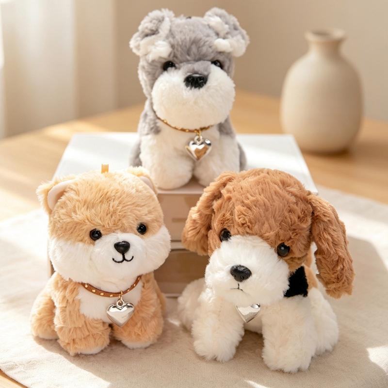 TreasuringU Kawaii Dog Plush Toy Cute Cartoon Shiba Inu Beagle Stuffed Doll Mini Dog Plushies Soft Home Pillow Birthday Gift