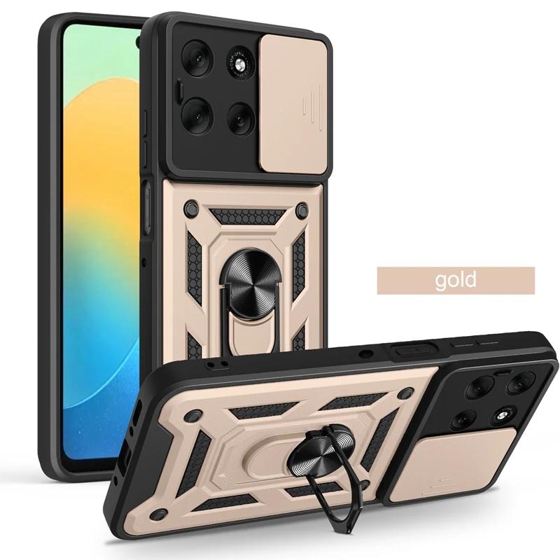 For Motorola Moto G86 5G Case Shockproof Armor Magnetic Holder Ring Case For Moto G86 G 86 MotoG86 Slide Lens Protect Cover