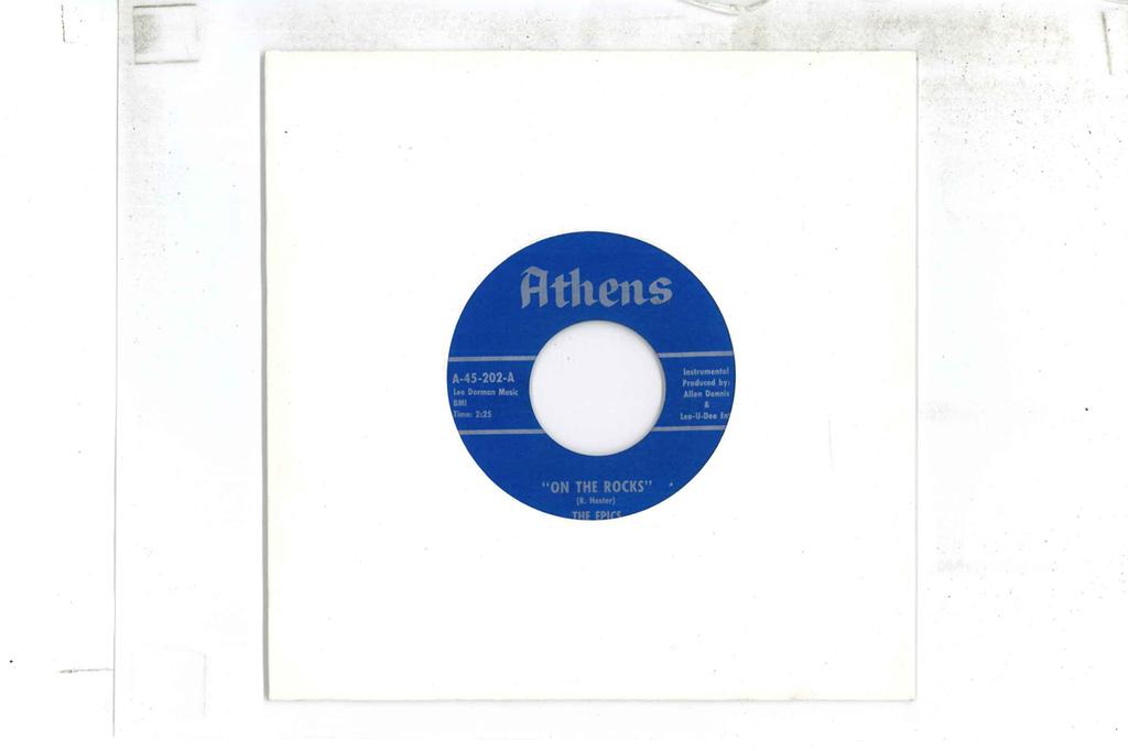 7inch Record EPICS - On The Rocks / Yesterday's Dreams A45202 ATHENS 1962 US Soul/Funk Used