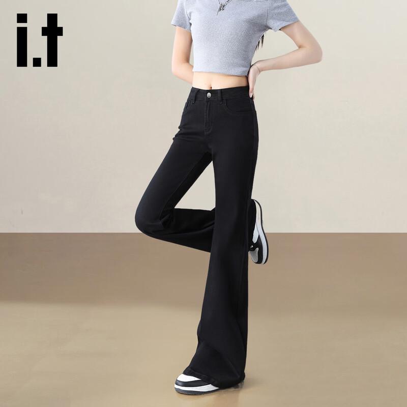 izzueit Women's High-Waisted Flared Jeans