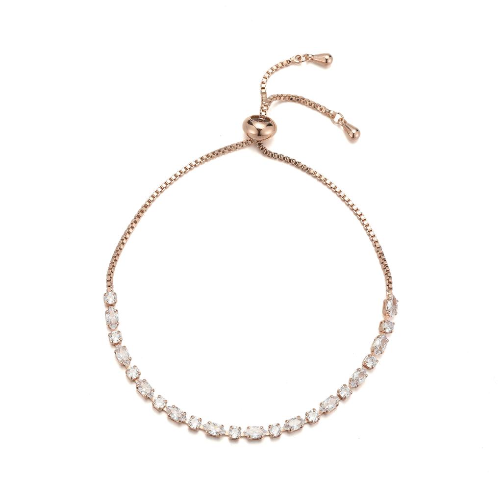 Bracelet Dainty Popular Accessories 2026 Hot Colored Drawn Square + Hexagonal Zircon Stone Mother'S Day Bracelet Homme