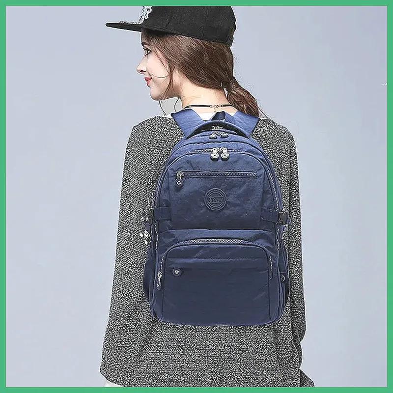 Lightweight Waterproof Laptop Backpack for Men & Women, High School Student Bookbag, Outdoor Hiking Travel Daypack