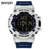SANDA Fashion New Men Watch LED Digital Waterproof Clock Military Sports Waterproof Multifunction Chronograph Watch
