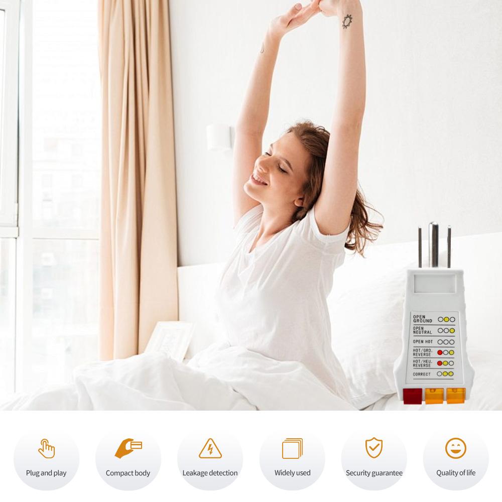 Socket Tester Voltage Tester For Standard GFCI/Standard 3-Wire North American AC Power Sockets Circuit Breaker Tracker PlugSafe