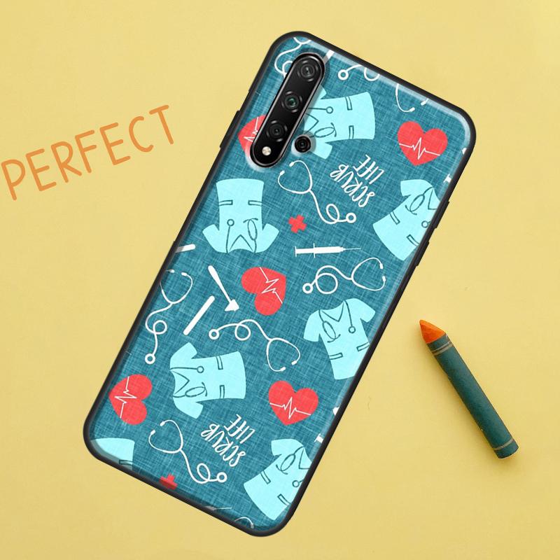 

Nurse Medical Health Heart For Huawei Nova 8i 12i 11i 12s Y73 Y72 Y61 Y91 Y90 Y70 Y60 9 10 SE P30 P40 Lite P60 Pro Case Huawei P30 Pro