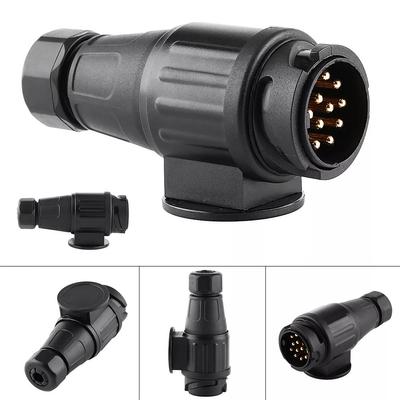 1 peça 12V 13 Pinos Plugue de Reboque Impermeável Conector Elétrico de 13 Polos para Reboque Adaptador de Conector de Fiação Reboque Para Veículo RV