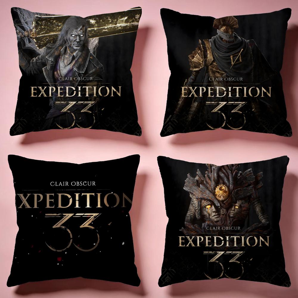 Hot CClair Obscur Expedition 33ed Cushion Cover Comfortable Durable Pillow Cover MultiScene for Home Office Car Sofa