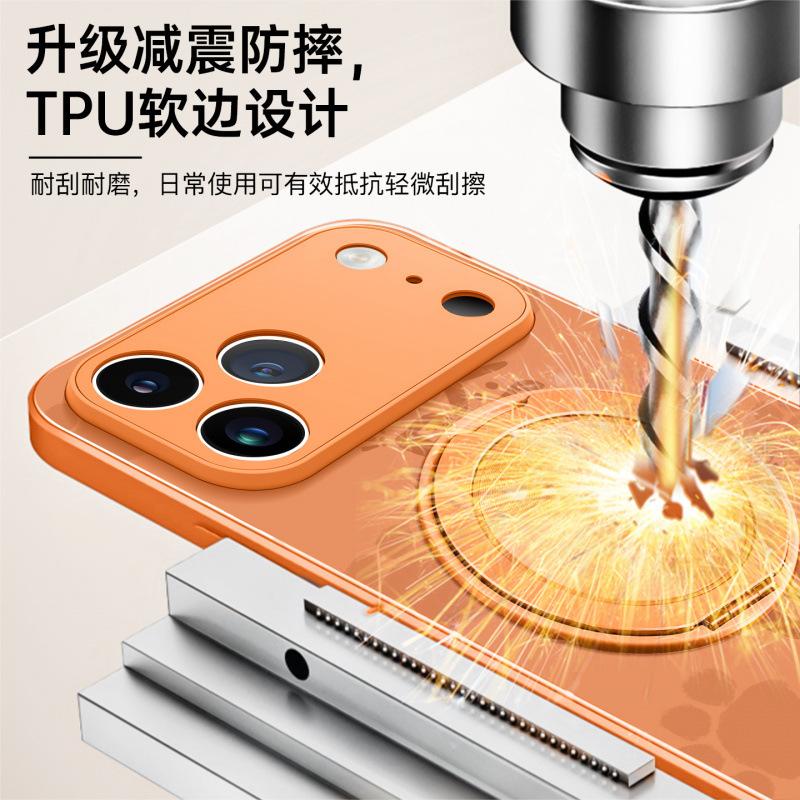 Applicable To iPhone17promax Mobile Phone Case Apple 14 New 16pro Case 15 Hand Rope Air Magnetic Suction Bracket