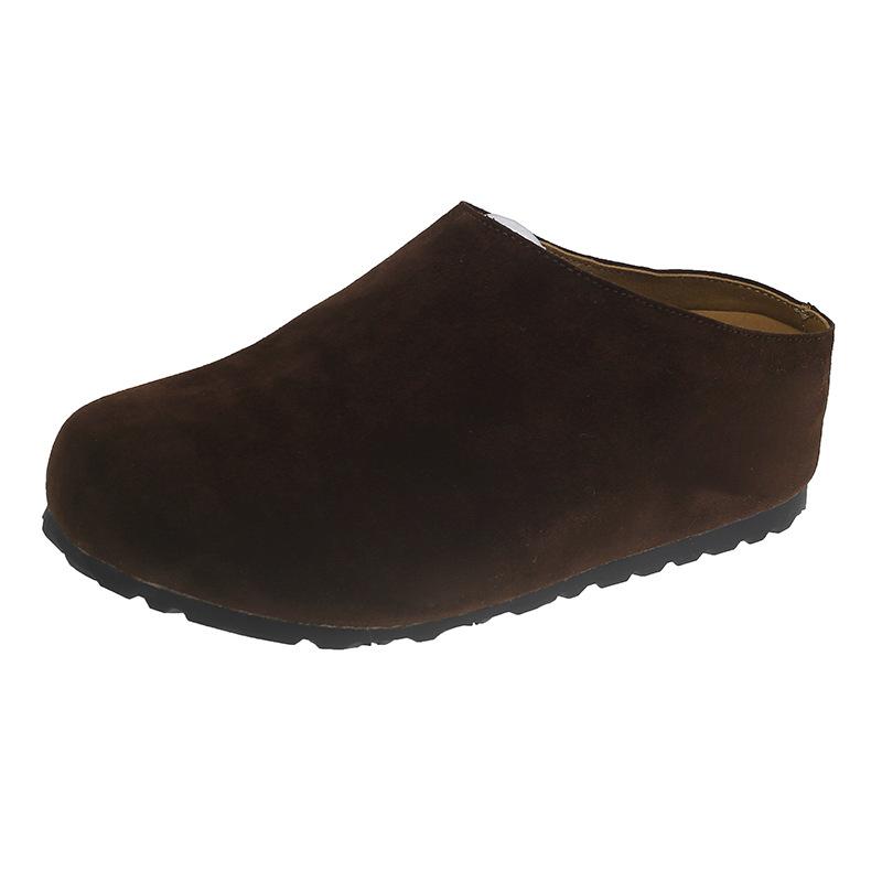 Retro style slippers women's outer wear spring new bag head half drag versatile lazy pedal