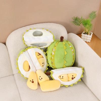 1 Zestaw Zabawna Poduszka Durian do Rozrywania i Obierania Zabawki Fidget Dzieci Kreatywna Symulacja Odpinana Pluszowa Zabawka Durian Chłopiec Dziewczynka Prezent