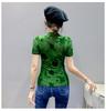 2022 Summer Sexy Mesh Chinese-Style Retro Frog Button Blouse