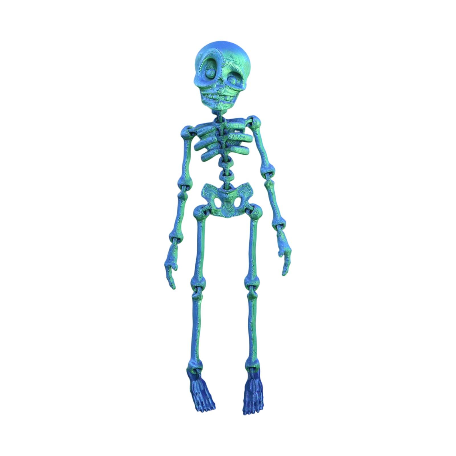 

3D Printed Skeleton Human Joint Movable Children s Halloween Toy Creative Refrigerator Magnet One Size