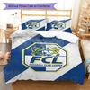 Set Copripiumino Trapuntato con Logo FC Luzern Federa Decorazione per la Casa Regalo di Compleanno (1 * copripiumino + 2 * federa, senza nucleo)